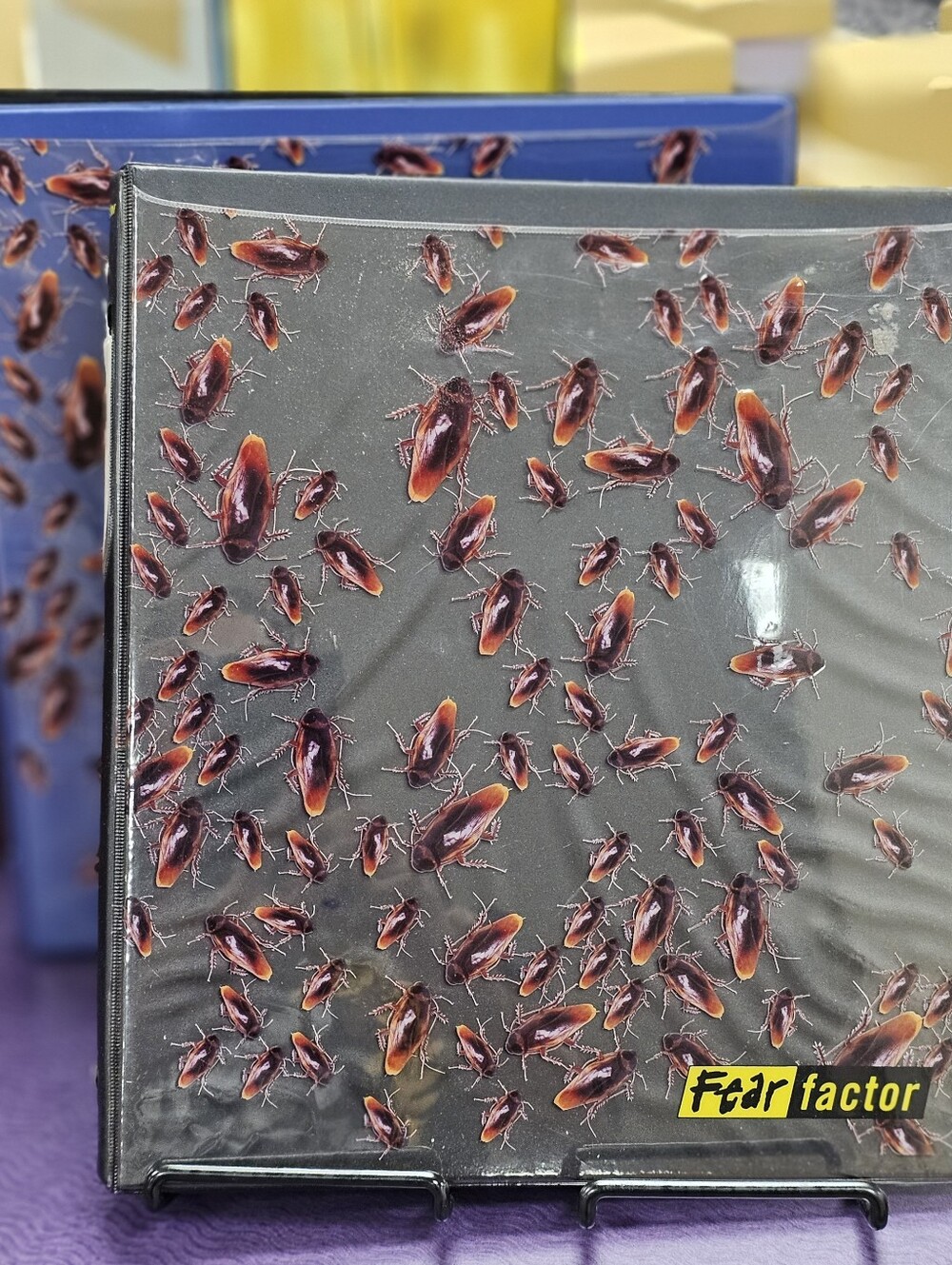 FEAR FACTOR TV Show Roaches Mead 3 Ring School Binder Joe Rogan RARE Set Of 3